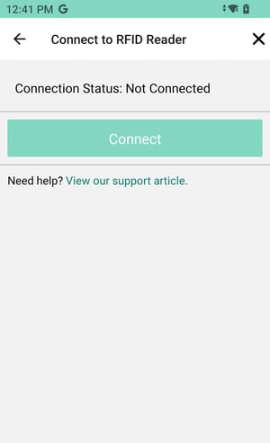 rfid-android-app-not-connected