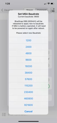 yack-ble-ios-baudrate-dialog
